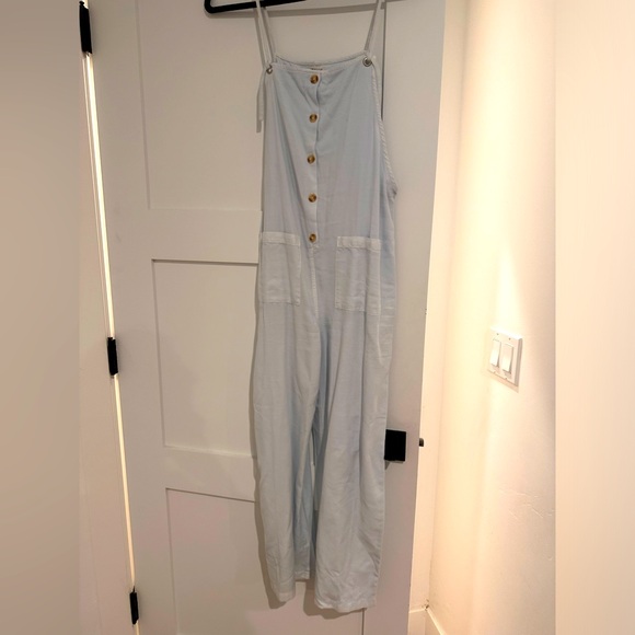 Baby Blue Billabong S jumpsuit overalls NWOT - Picture 1 of 3